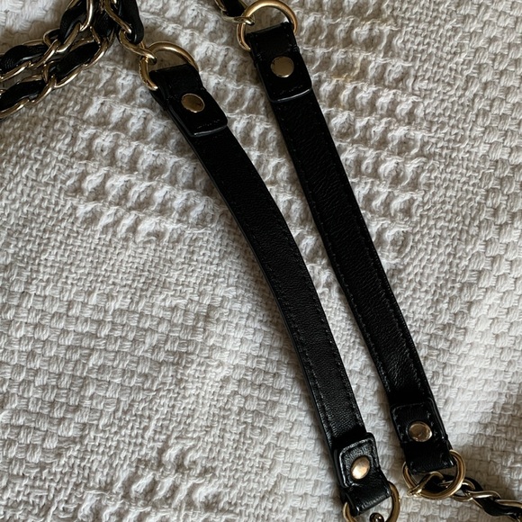 Donna Karen Quilted Leather Chain Strap Purse - Picture 10 of 13